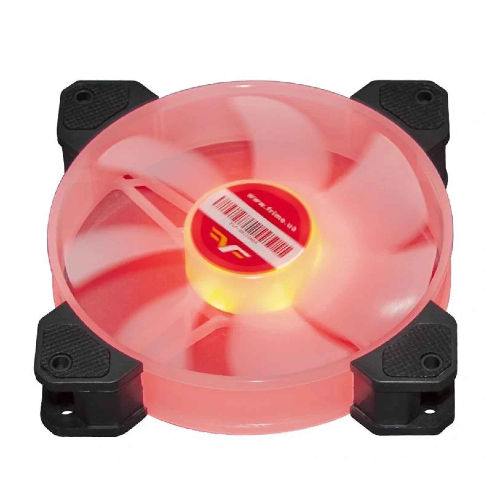 Вентилятор Frime Iris LED Fan Mid Red (FLF-HB120MR8), 120х120х25 мм, 3-pin Molex, Black/White UA