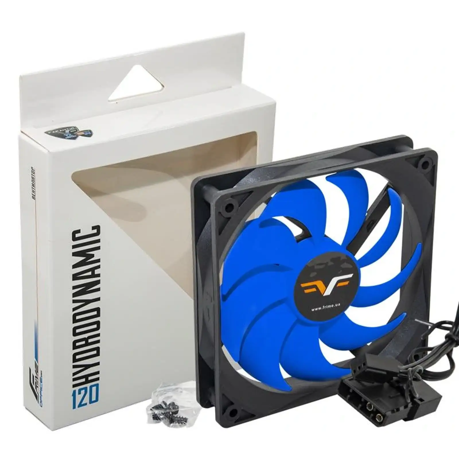 Вентилятор Frime (FBF120HB3) 120x120x25мм, 3pin+Molex, Black/Blue UA