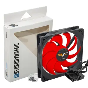 Вентилятор Frime (FRF120HB3) 120x120x25мм, 3pin+Molex, Black/Red UA