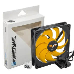 Вентилятор Frime (FYF120HB3) 120x120x25мм, 3pin+Molex, Black/Yellow UA