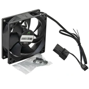 Вентилятор UPower UP8025HB34.20, 80х80х25 мм, 3pin+Molex, Black UA
