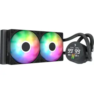 Система водяного охлаждения AeroCool Abyss L240R Digi Black (ACLA-AD24117.11) UA