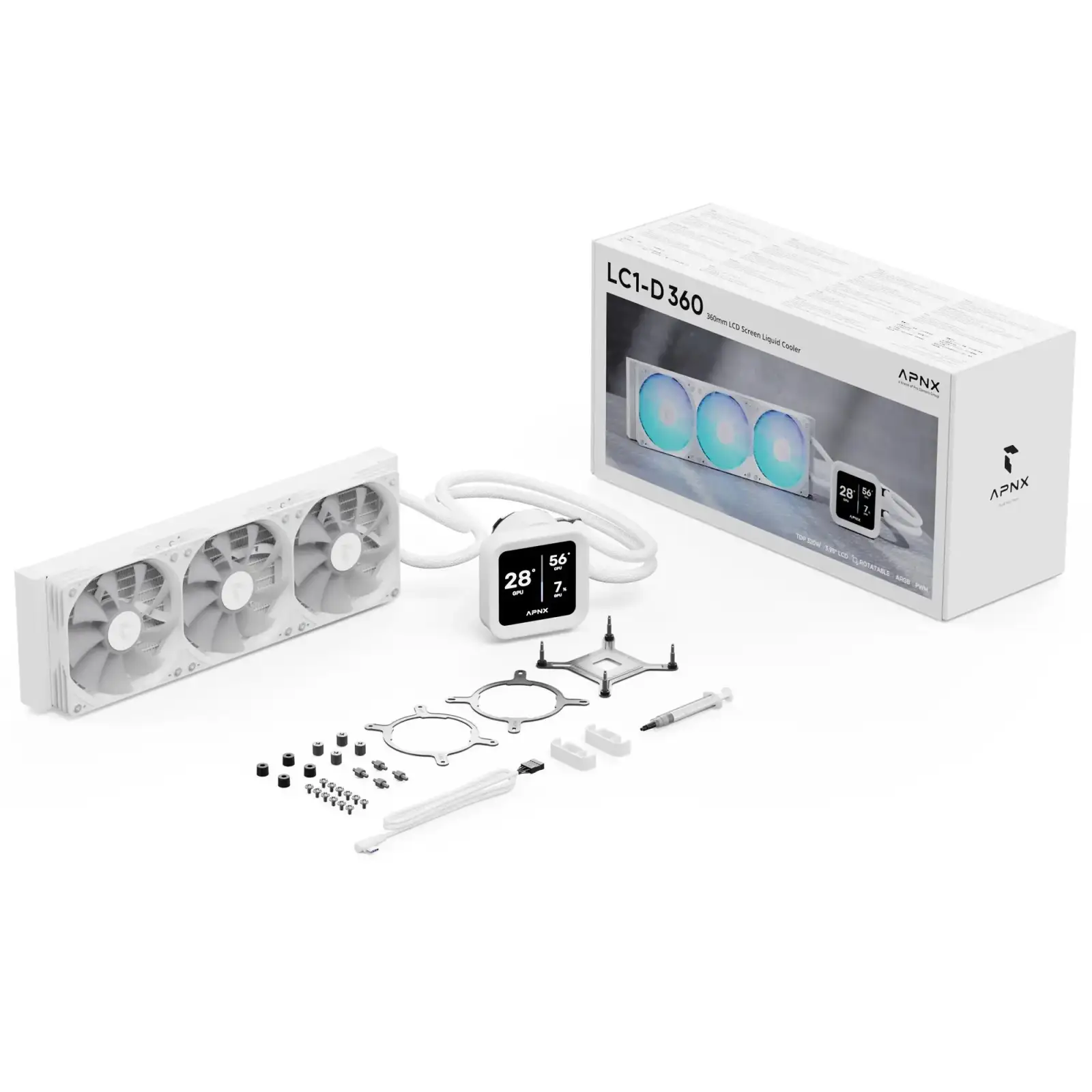 Система водяного охолодження APNX LC1-D 360 WH (APLA-SV36117.21) UA