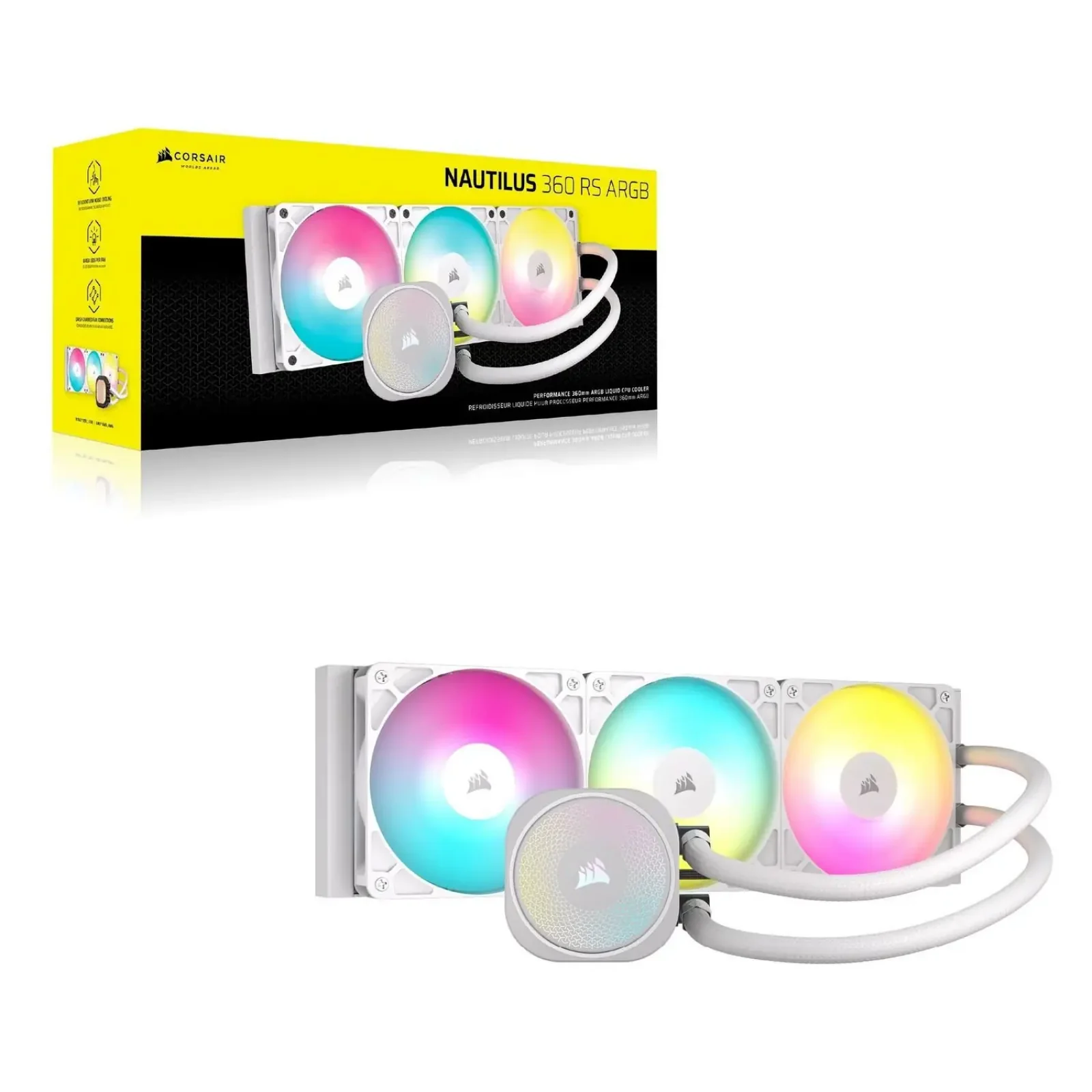 Система водяного охолодження Corsair Nautilus 360 RS ARGB White (CW-9060095-WW) UA