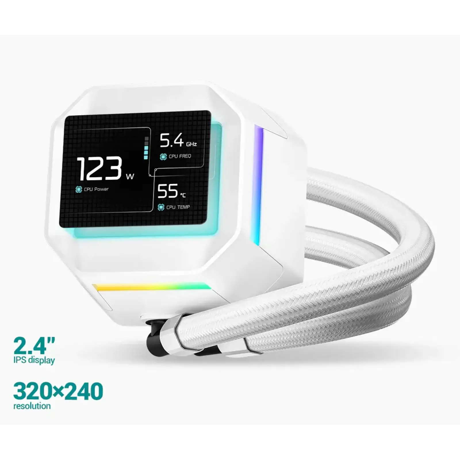 Система водяного охлаждения DeepCool LM240 WH (R-LM240-WHDMMC-1) UA