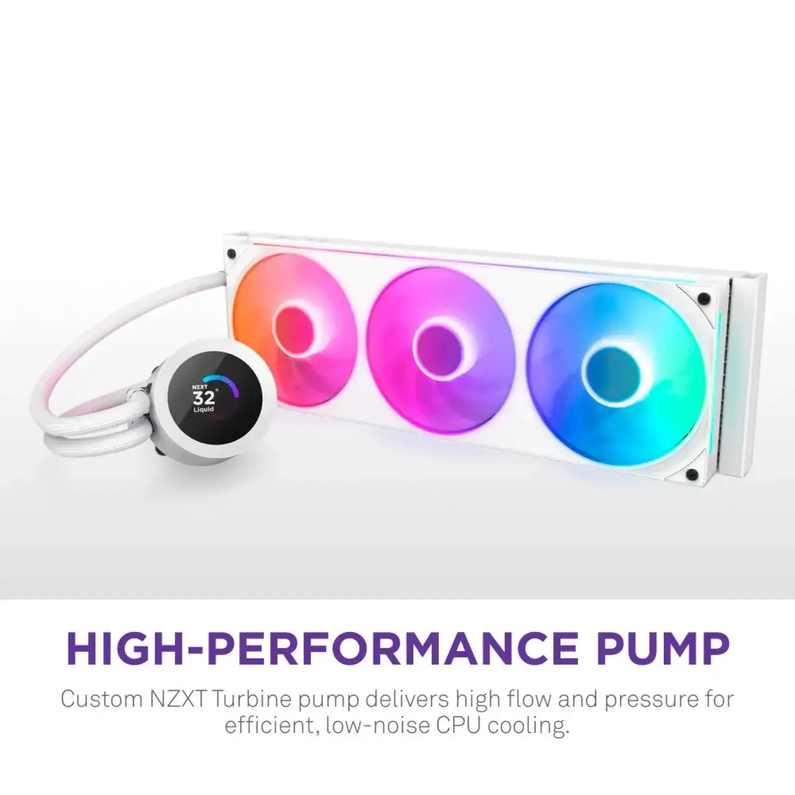 Система водяного охолодження NZXT Kraken Plus 360 RGB V2 White (RL-KR360-W2) UA