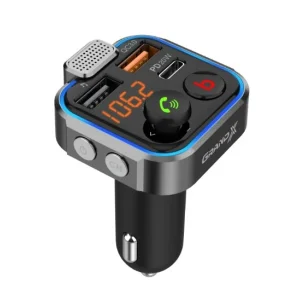 FM-трансмітер Grand-X 99GRX Hands Free, Bluetooth V5.0, 2USB, QC3.0, PD UA