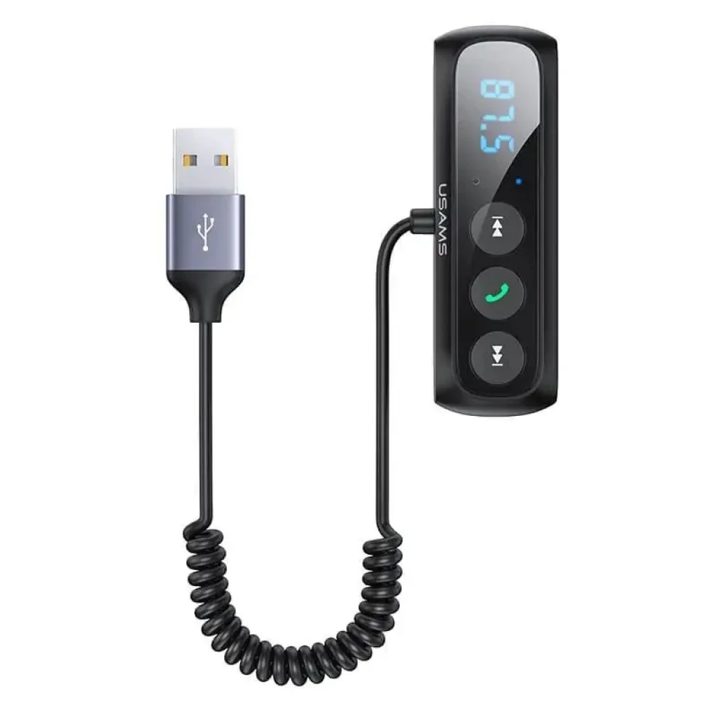 FM-трансмітер Usams US-SJ503 (Bluetooth V5.0) Black (SJ503JSQ01) UA