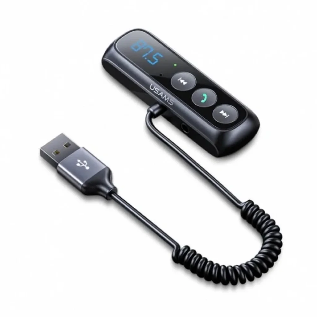 FM-трансмітер Usams US-SJ503 (Bluetooth V5.0) Black (SJ503JSQ01) UA
