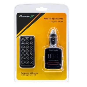 FM-трансмітер Grand-X 79GRX, AUX, USB 0.5A, SD card, 3.5мм mini-jack UA