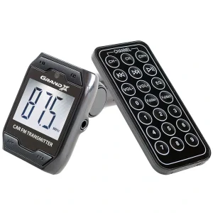 FM-трансмітер Grand-X CUFM71GRX, AUX, USB 0,5A, SD card, 3,5mm mini-jack UA