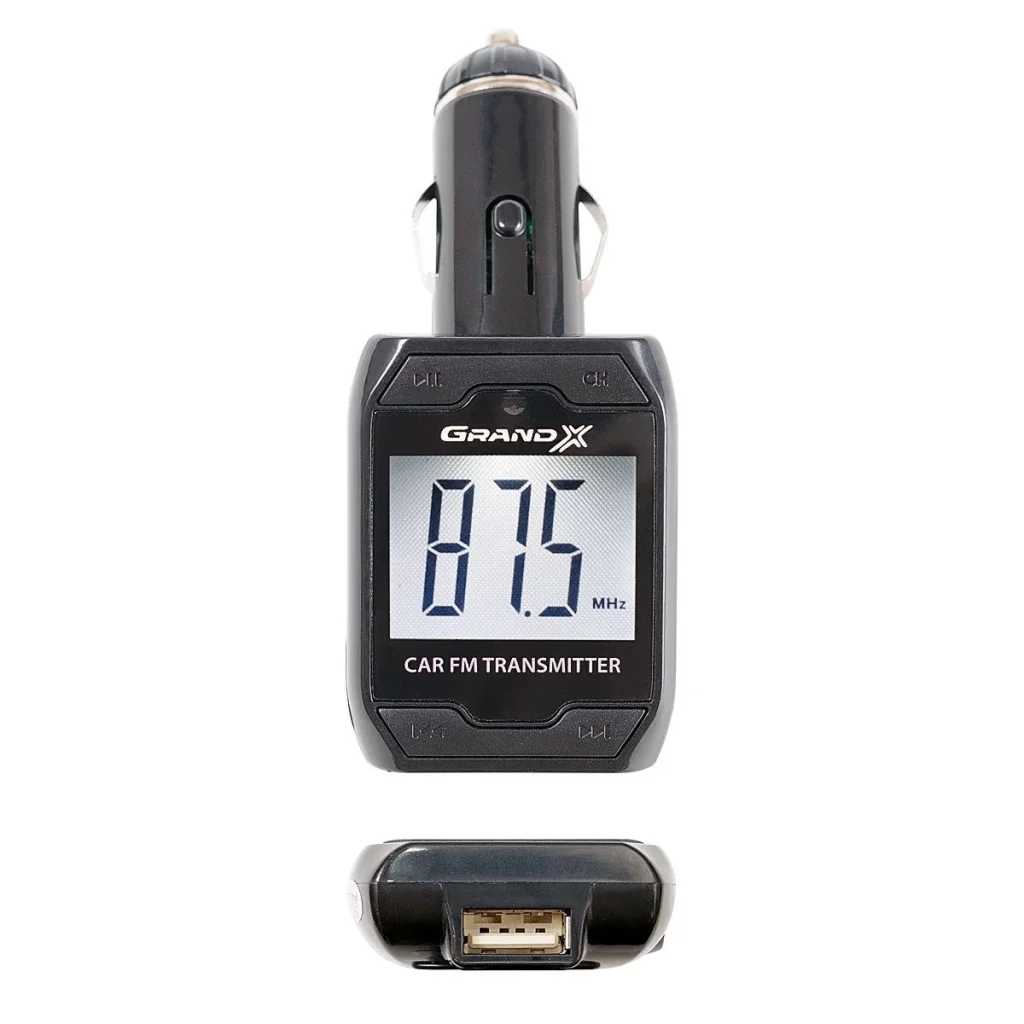 FM-трансмітер Grand-X CUFM71GRX, AUX, USB 0,5A, SD card, 3,5mm mini-jack UA