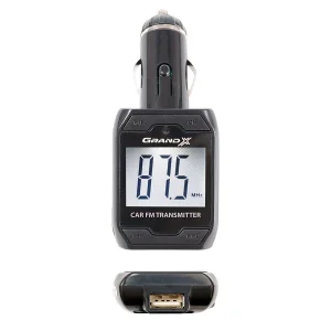 FM-трансмітер Grand-X CUFM71GRX, AUX, USB 0,5A, SD card, 3,5mm mini-jack UA