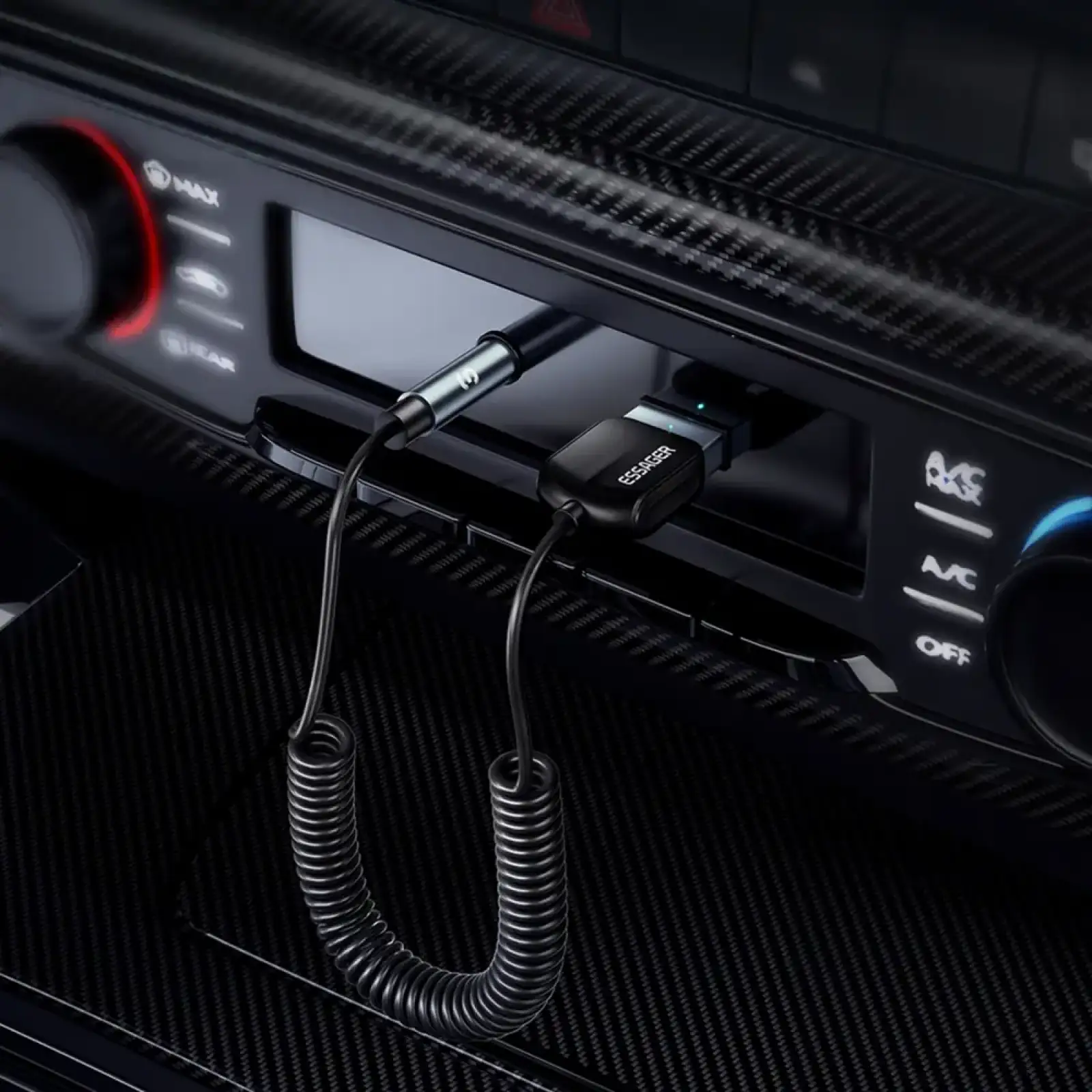 Bluetooth-трансмиттер Essager Lingfeng USB to 3.5mm Bluetooth 5.0 Grey (EBT-LF01-P) UA