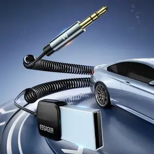 Bluetooth-трансмиттер Essager Lingfeng USB to 3.5mm Bluetooth 5.0 Grey (EBT-LF01-P) UA