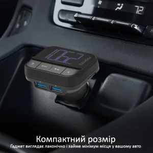 FM-трансмітер Promate ezFM-2 AUX/SD/USB Black (ezfm-2.black) UA UA