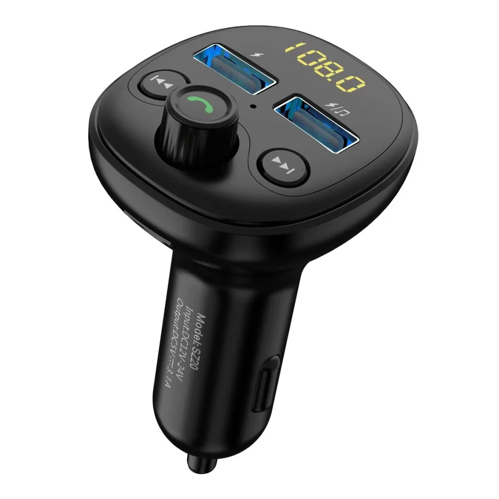 FM-трансмітер SkyDolphin SZ20 Bluetooth/TF Card/LED/2USB/3.1A/15.5W Black (SDFMT-000027) UA