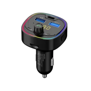 FM-трансмітер SkyDolphin SZ21 Aluminium/Bluetooth/TF Card/LED/2USB/3.1A/18W Black (SDFMT-000028) UA