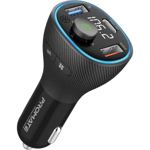 FM-трансмітер Promate PowerTune-38w Black UA