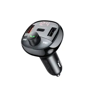 Автомобильное зарядное устройство + FM ресивер Remax Lodi Series 2xUSB + Type-C 54.5W Black (RCC331) UA