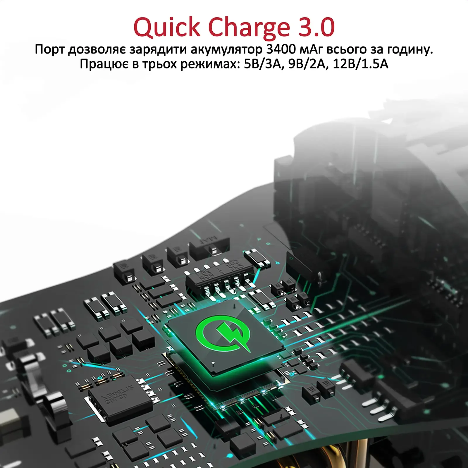 FM-трансмітер Promate SmarTune-2+ Black UA