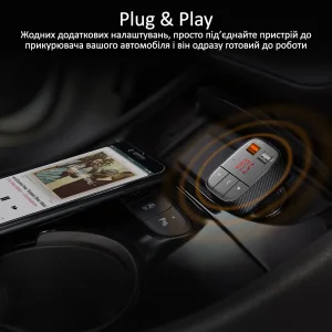 FM-трансмітер Promate SmarTune-2+ Black UA