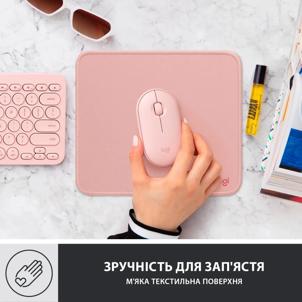 Ігрова поверхня Logitech Mouse Pad Studio Darker Rose (956-000050) UA