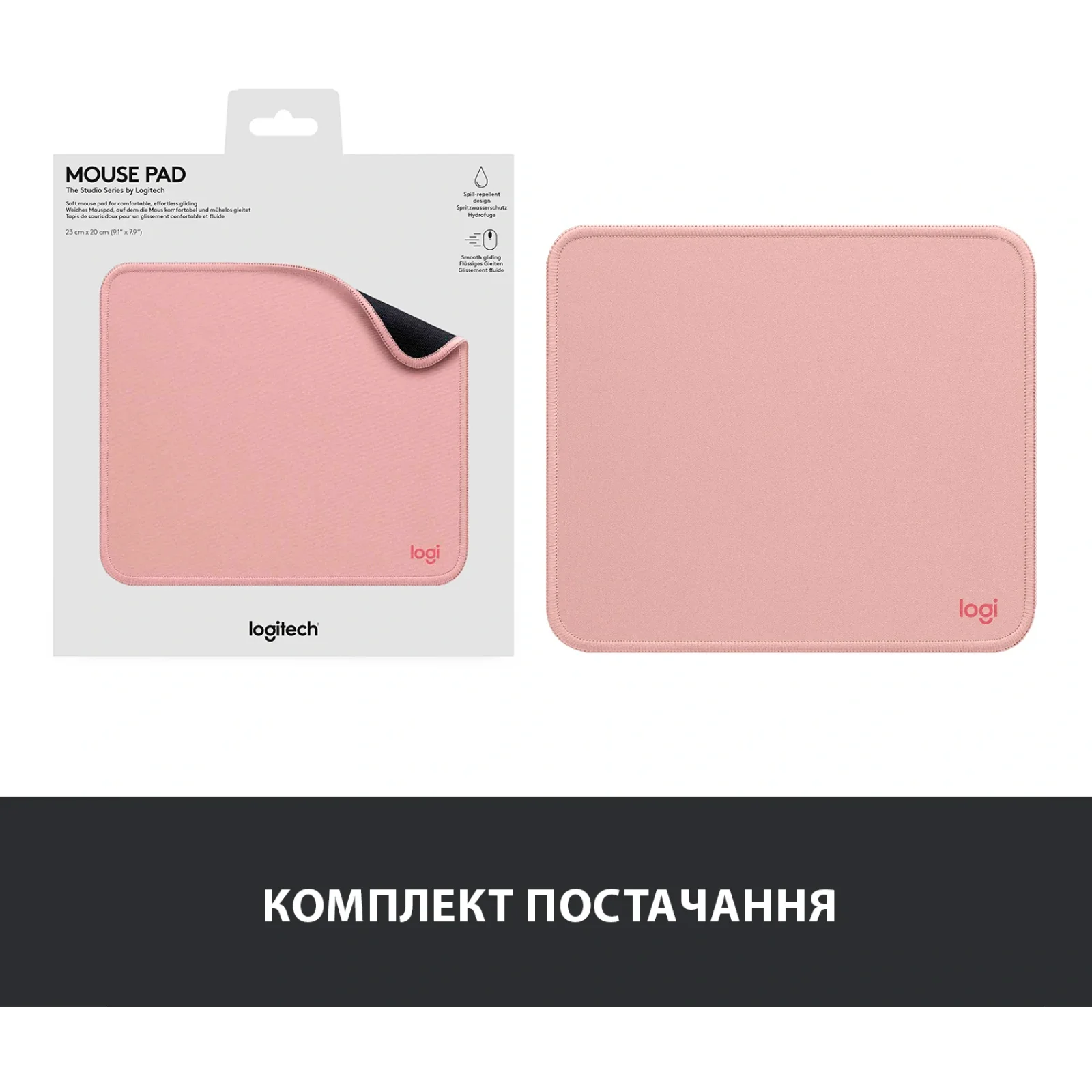Ігрова поверхня Logitech Mouse Pad Studio Darker Rose (956-000050) UA