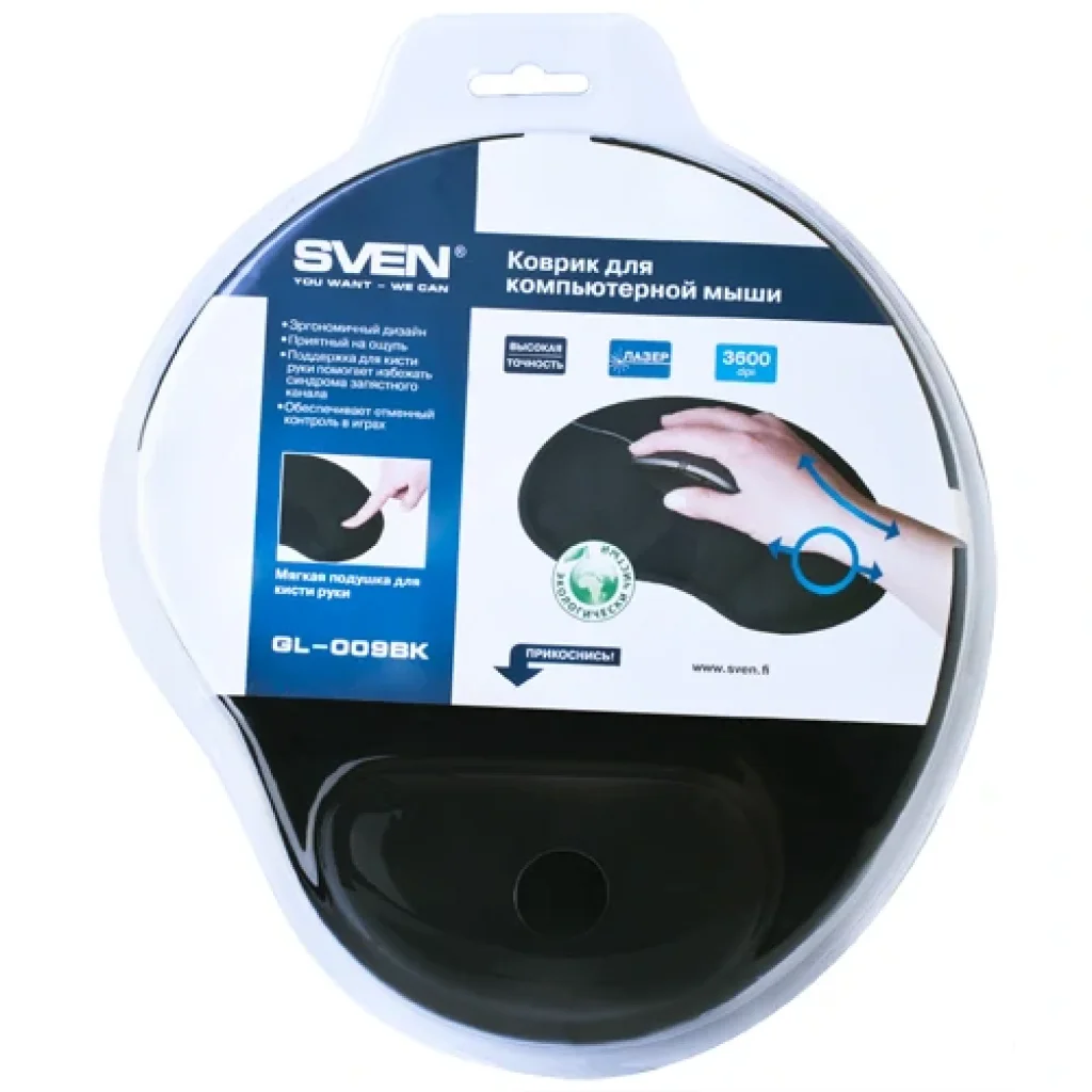 Килимок для миші SVEN GL009BK, 01700034 UA