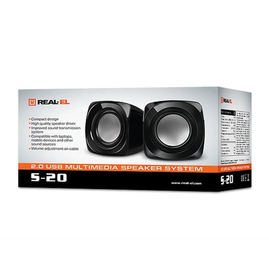 Акустическая система REAL-EL S-20 Black, EL121100007 UA