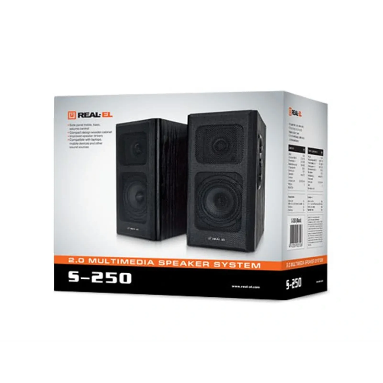 Акустична система REAL-EL S-250 Black, EL121000005 UA