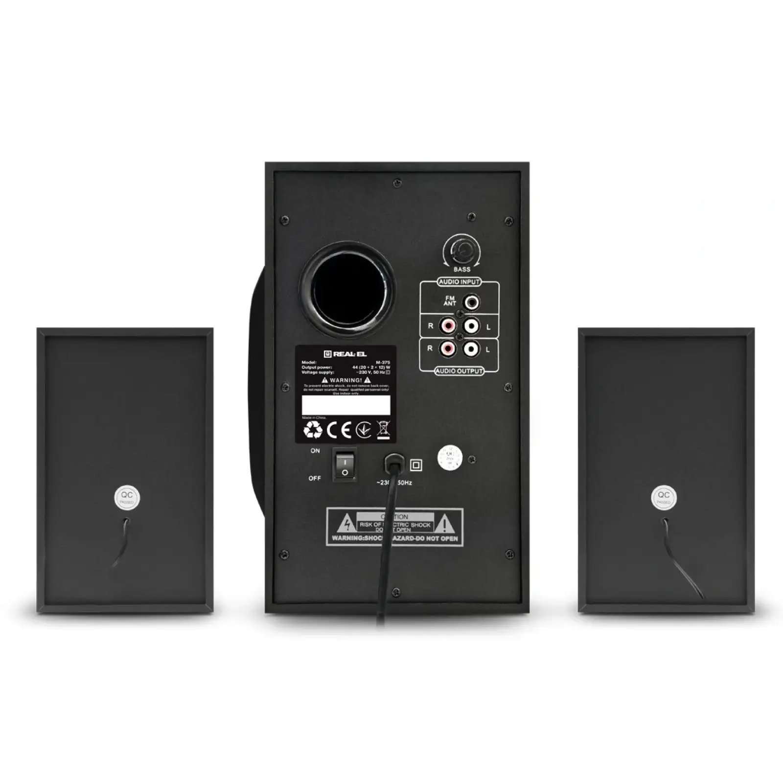 Акустична система REAL-EL M-375 Black, EL121300011 UA
