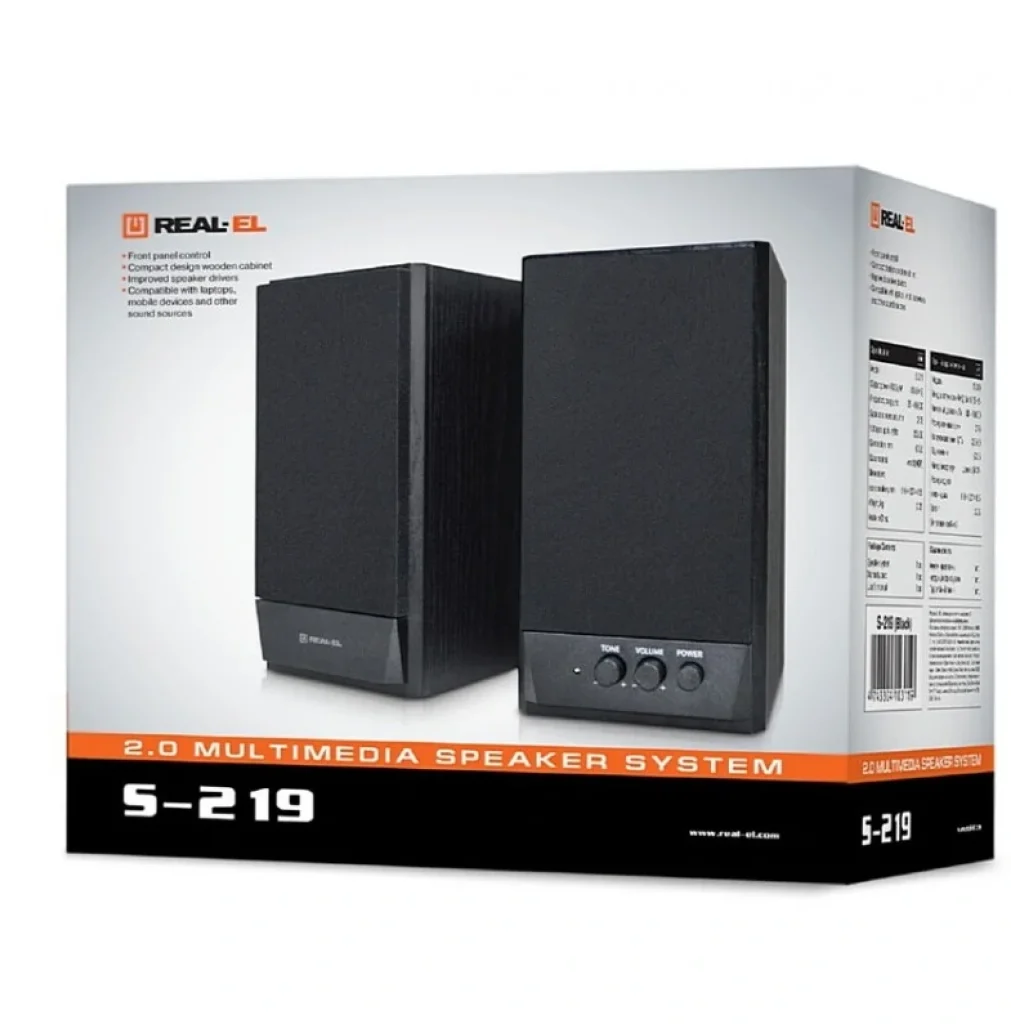 Акустична система REAL-EL S-219 Black, EL121200004 UA