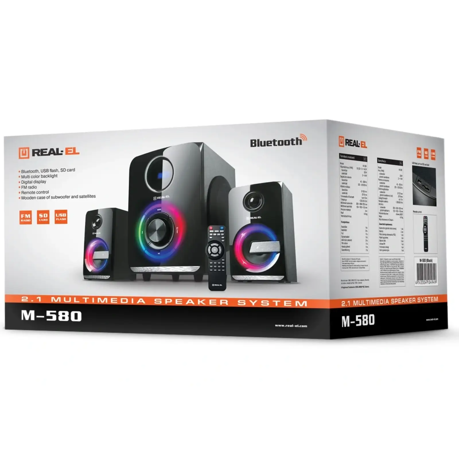 Акустична система REAL-EL M-580 Black, EL121300012 UA