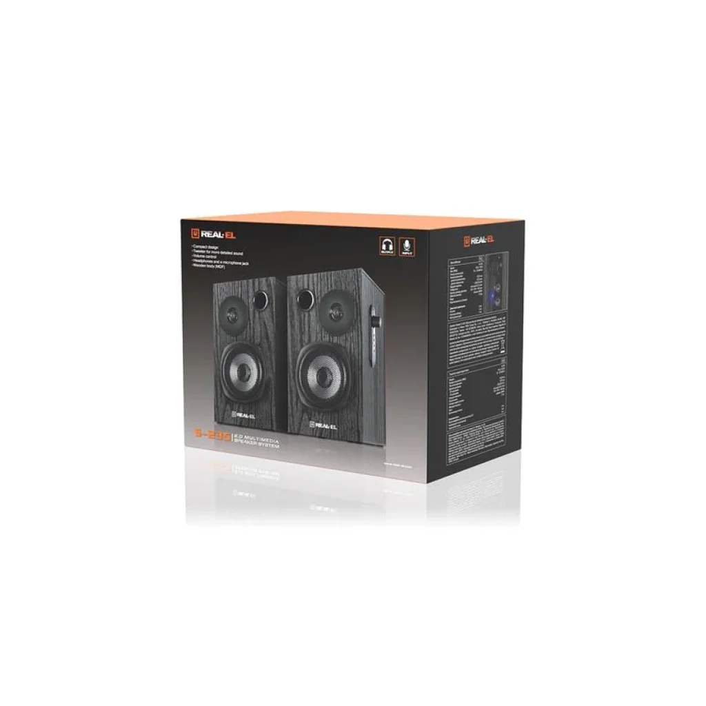 Акустична система REAL-EL S-235 Black, EL121200010 UA