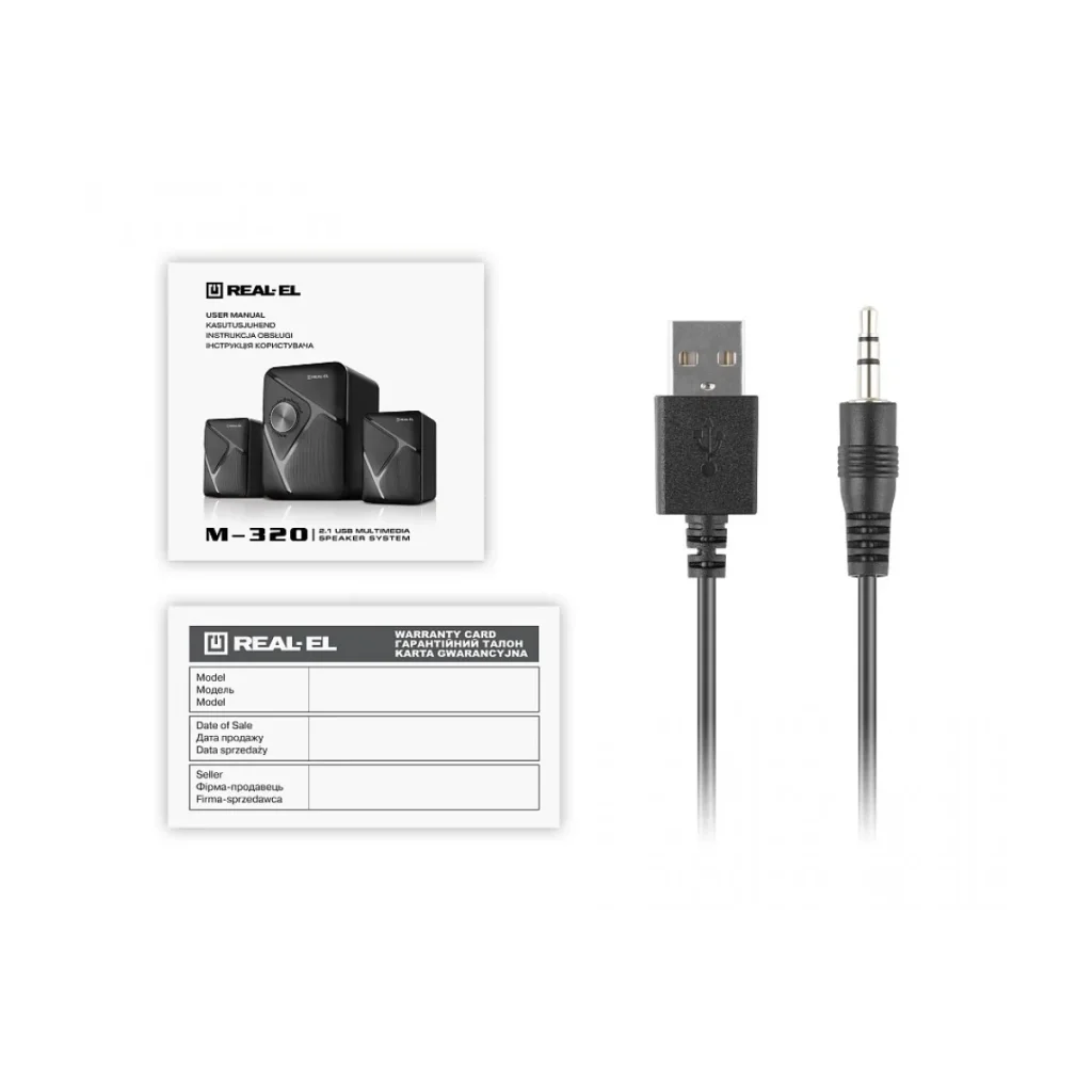 Акустична система REAL-EL M-320 Black, EL121300014 UA
