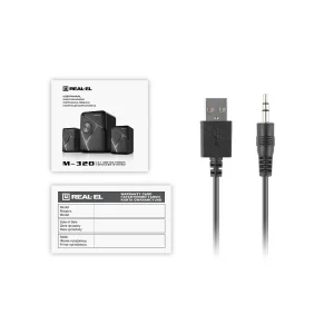 Акустична система REAL-EL M-320 Black, EL121300014 UA