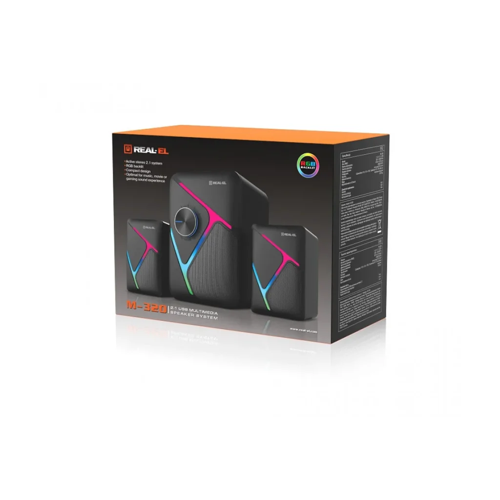 Акустична система REAL-EL M-320 Black, EL121300014 UA