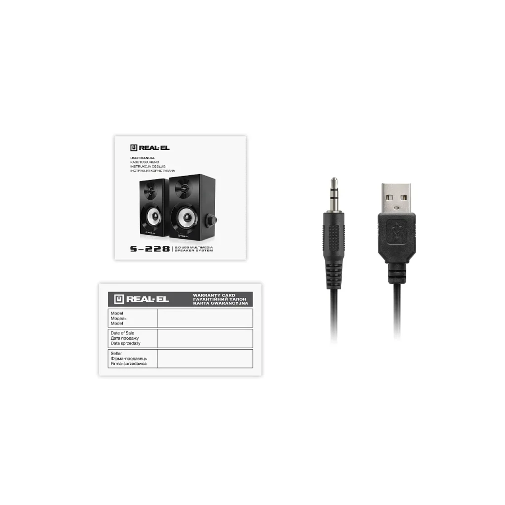 Акустична система REAL-EL S-228 Black, EL121200014 UA