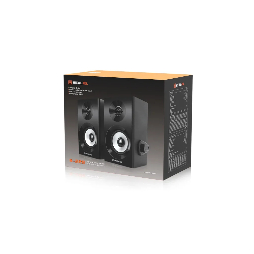 Акустична система REAL-EL S-228 Black, EL121200014 UA