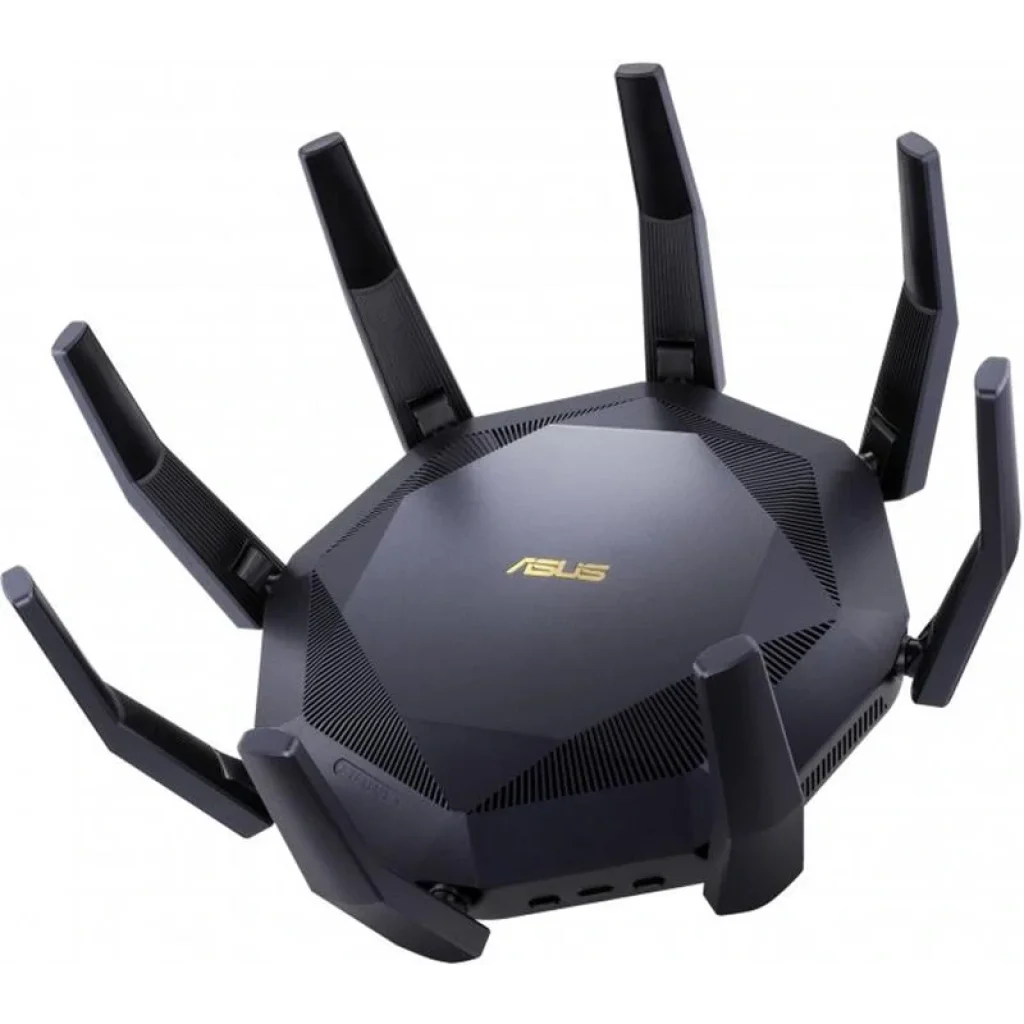 Бездротовий маршрутизатор Asus RT-AX89X (AX6000, Wi-Fi 6, WPA3, 1xGE WAN, 1x10GE WAN/LAN, 1x10GE SFP+ WAN, 8xGE LAN, 2xUSB3.1, MU-MIMO, AiMesh, 8 зовнішніх антен) UA