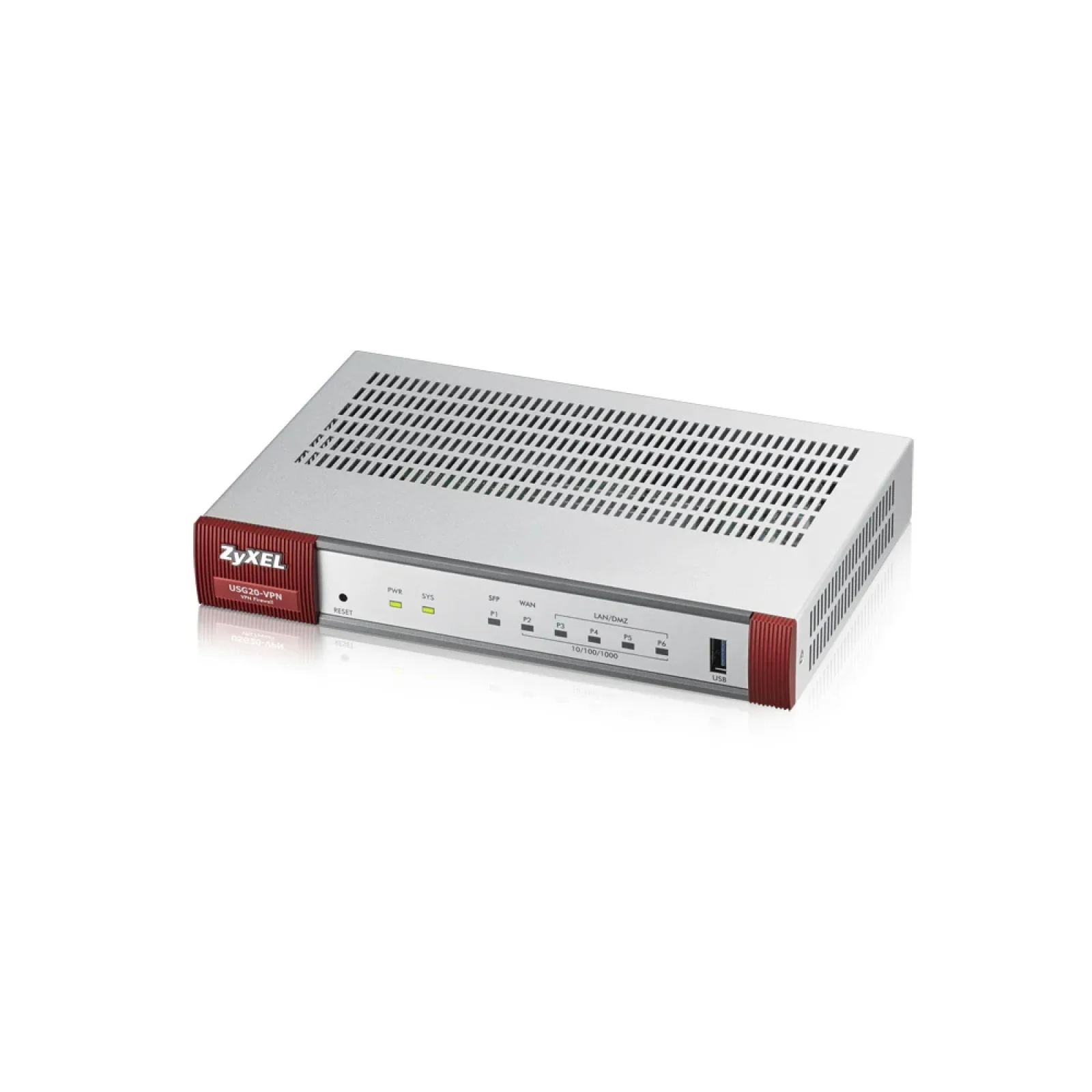 Міжмережевий екран ZYXEL USG20-VPN (USG20-VPN-EU0101F) (1xGE WAN, 4xGE LAN/DMZ, 1xSFP, 1xConsole, 1xUSB) UA