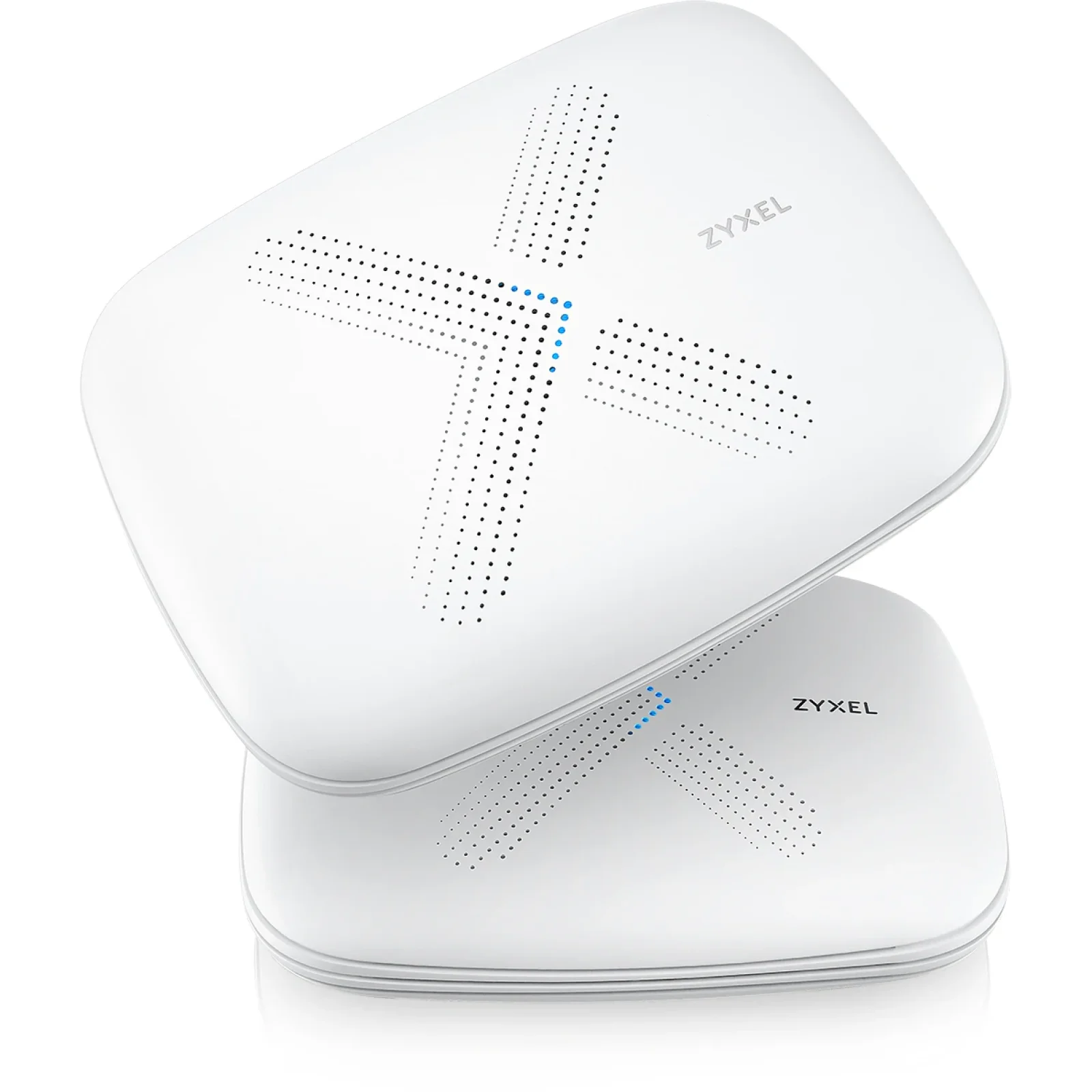 Комплект з двох Mesh Wi-Fi маршрутизаторів ZYXEL Multy X (WSQ50-EU0201F) (AC3000, 3xGE LAN, 1хGE WAN, Tri-band, MU-MIMO, 1xUSB, BLE 4.1, 9 антен, Amazon Alexa, 2-pack) UA