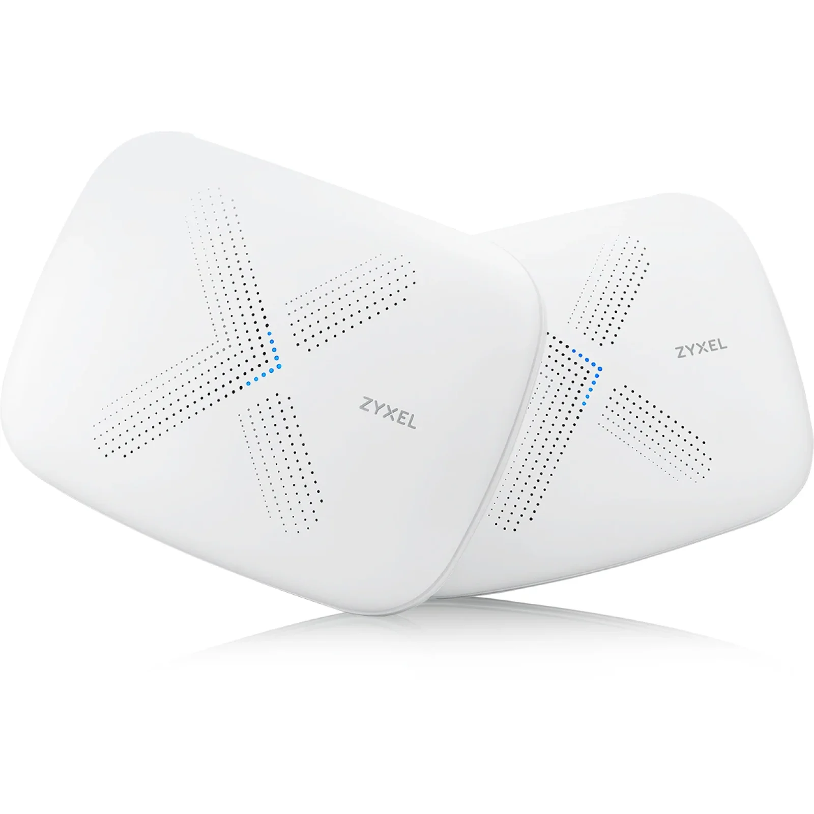 Комплект з двох Mesh Wi-Fi маршрутизаторів ZYXEL Multy X (WSQ50-EU0201F) (AC3000, 3xGE LAN, 1хGE WAN, Tri-band, MU-MIMO, 1xUSB, BLE 4.1, 9 антен, Amazon Alexa, 2-pack) UA