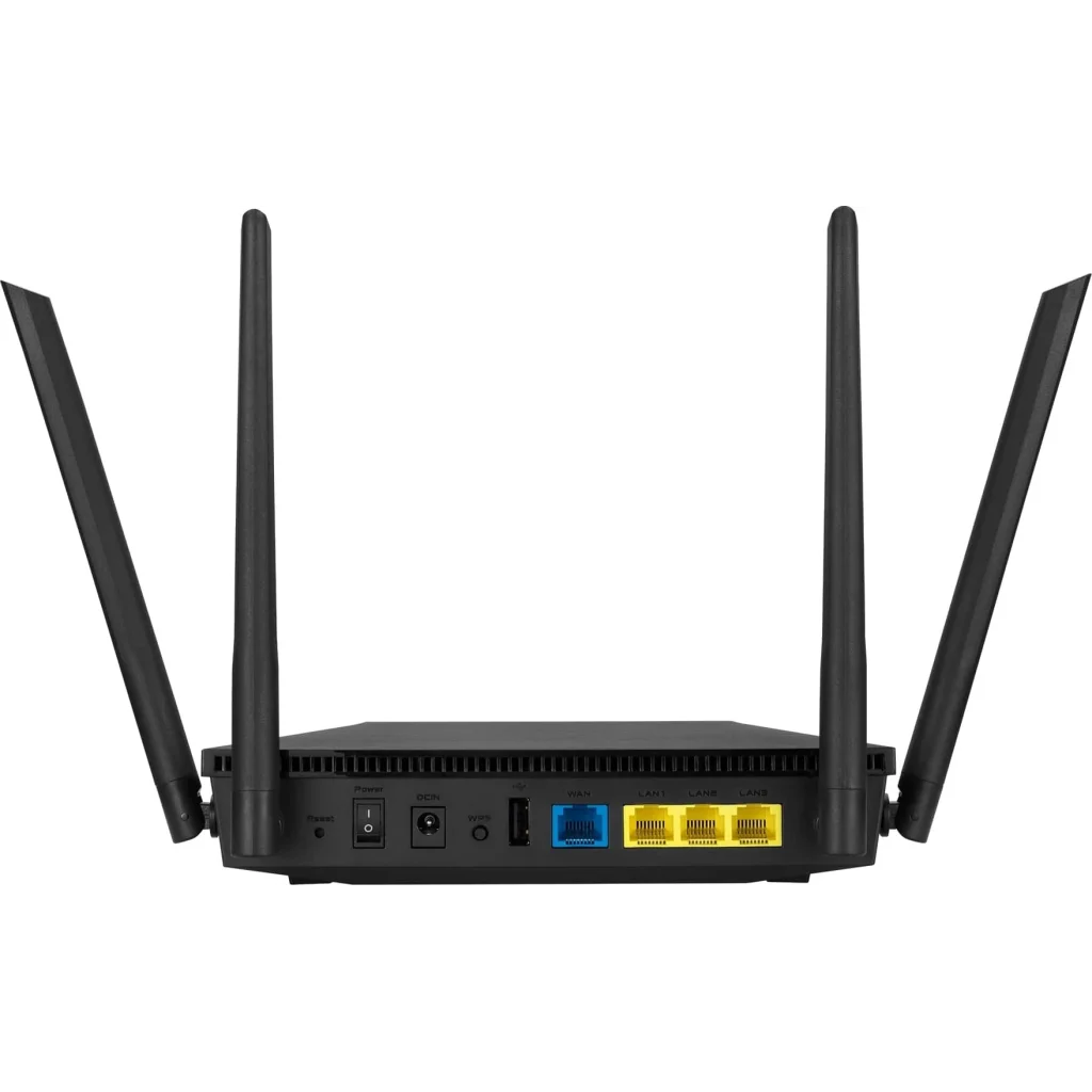 Бездротовий маршрутизатор Asus RT-AX53U (AX1800, WiFi 6, 1xGE WAN, 3xGE LAN, 1xUSB, MU-MIMO, Beamforming, OFDMA, 4 зовнішні антени) UA