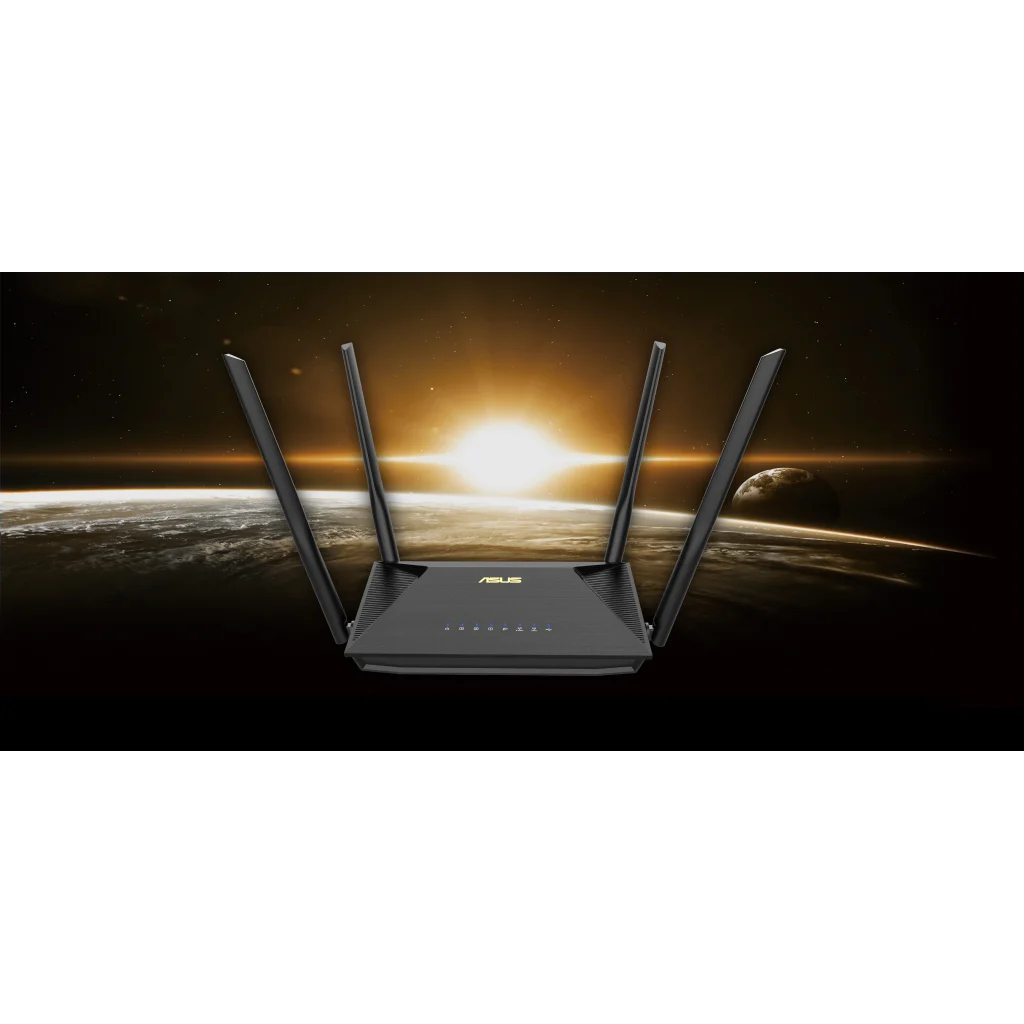 Бездротовий маршрутизатор Asus RT-AX53U (AX1800, WiFi 6, 1xGE WAN, 3xGE LAN, 1xUSB, MU-MIMO, Beamforming, OFDMA, 4 зовнішні антени) UA