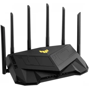 Беспроводной маршрутизатор Asus TUF Gaming AX5400 (TUF-AX5400) (AX5400, Wi-Fi 6, 1xGE WAN, 4xGE LAN, 1xUSB 3.2, поддержка 3G/4G-модема, OFDMA, AiMesh, AURA RGB, 6 внешние антенны) UA