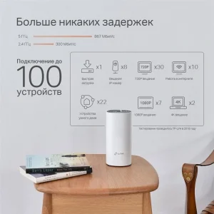 WiFi Mesh система TP-Link Deco P9 (AC1200 + AV1000, 2хGE WAN/LAN, MESH, MU-MIMO, 2 внутр. антени, 3-pack) (DECO-P9-3-PACK) UA