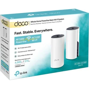 WiFi Mesh система TP-Link Deco P9 (AC1200 + AV1000, 2хGE WAN/LAN, MESH, MU-MIMO, 2 внутр. антени, 2-pack) (DECO-P9-2-PACK) UA