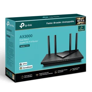 Бездротовий маршрутизатор TP-Link Archer AX55 (AX3000, Wi-Fi 6, 1хGE WAN, 4хGE LAN, 1хUSB3.0, MU-MIMO, Beamforming, OFDMA, HT160, 1024QAM, Dual-Core CPU, 4 антени зовнішніх) UA